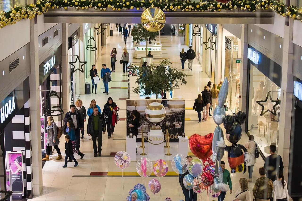 people shopping in mall