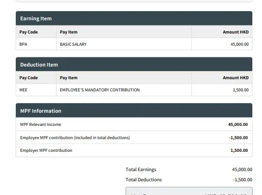 Payslip Template